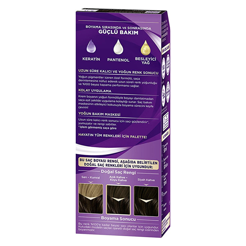 Palette Hair Dye - 3-0 Dark Brown with Keratin & Nourishing Oils for Vibrant Color