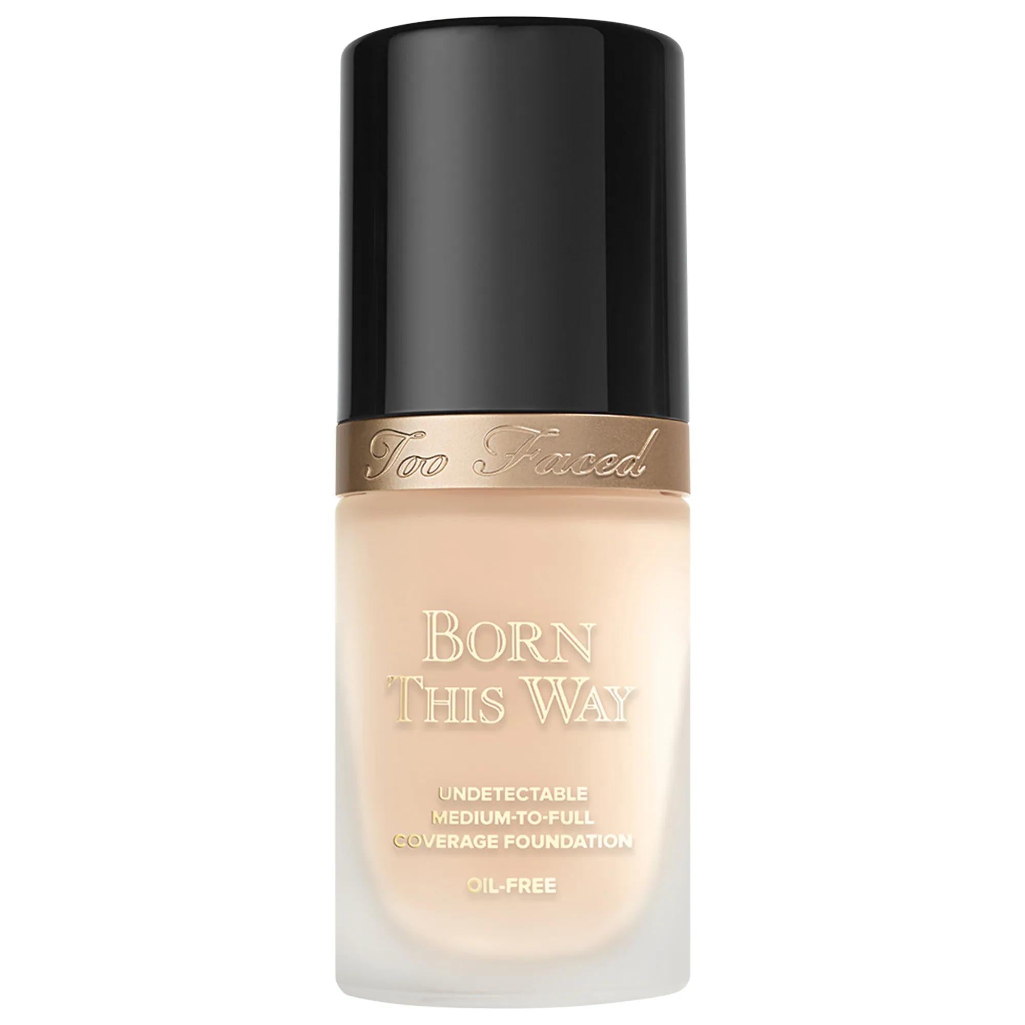 Too Faced Born This Way Natural Finish Longwear Liquid Foundation - Oil-Free, Vegan, Gluten-Free, and Cruelty-Free