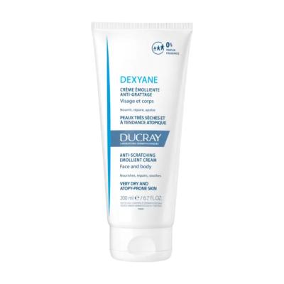 Ducray Dexyane Emollient Cream 200ml - Anti-Itch Moisturizer for Dry, Atopic Skin