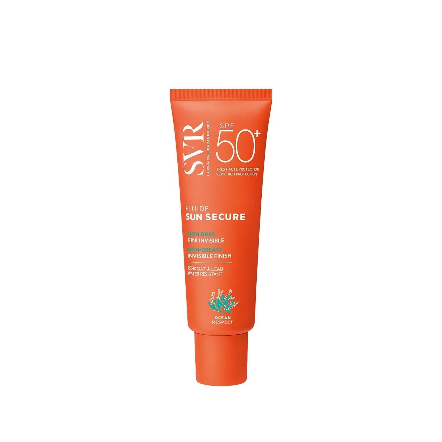 SVR Sun Secure Fluide SPF50+ Sunscreen Lotion - Water Resistant, Non-Greasy, Chemical-Free Protection