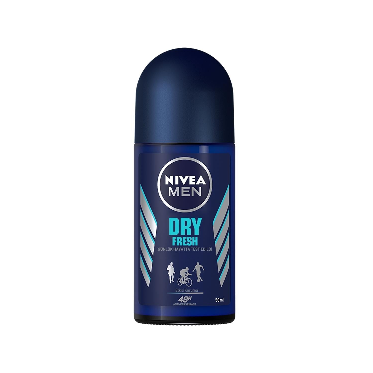 Nivea Men Dry Fresh Roll-On Deodorant - 50 ml, Antiperspirant for Men with Refreshing Fragrance