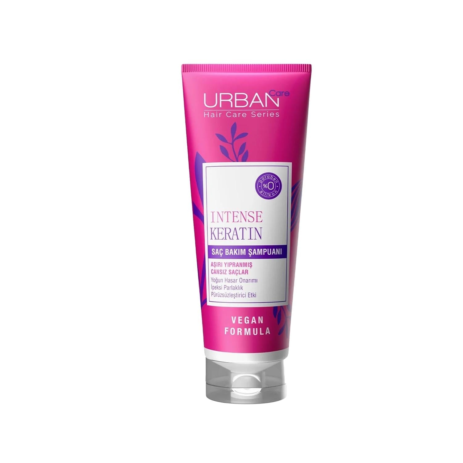 URBAN Care Keratin Shampoo for Damaged Hair - Intense Repair & Nourishment for Over-Processed Hair