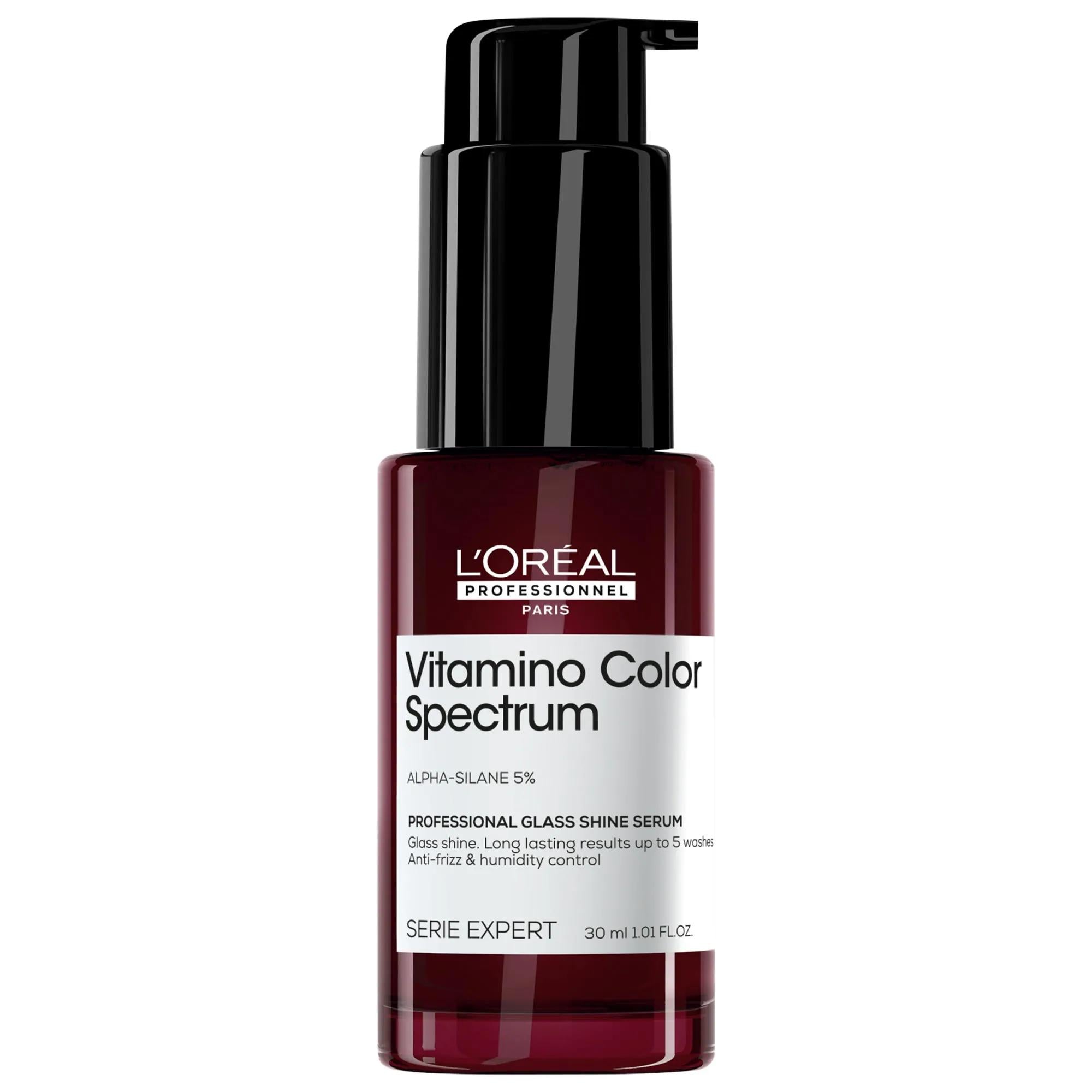 Vitamino Color Spectrum Glass Shine Hair Serum: UV & Heat Protection, Anti-Frizz - Color Safe Shine Serum for Color Treated Hair