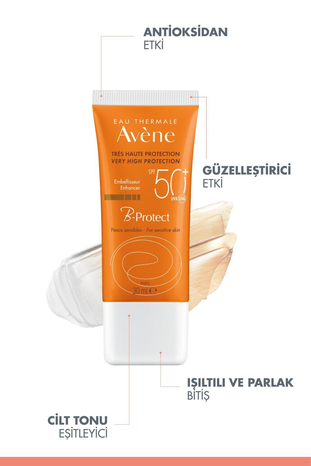 Avene B-Protect SPF50+ Sunscreen for Sensitive Skin - Non-Greasy, Antioxidant-Rich Formula