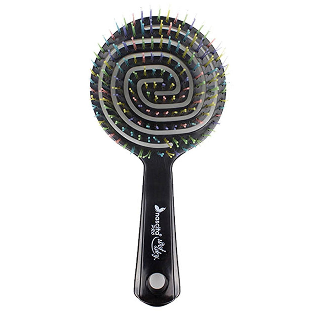 Nascita Pro 3D Oval Hair Brush - Sleek Design for Effortless Styling | Black