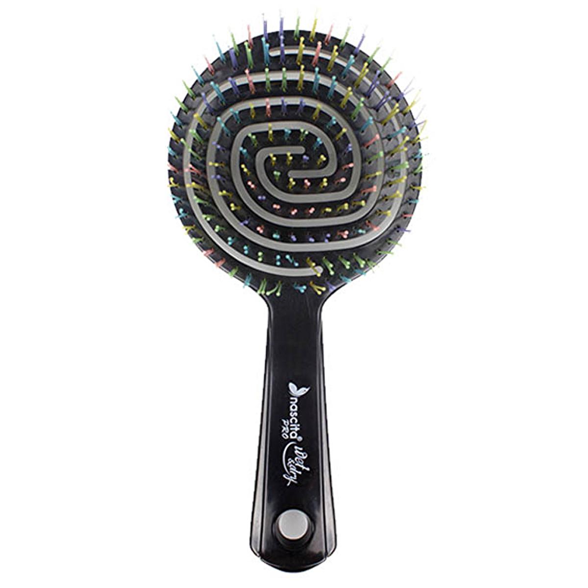 Nascita Pro 3D Oval Hair Brush - Sleek Design for Effortless Styling | Black