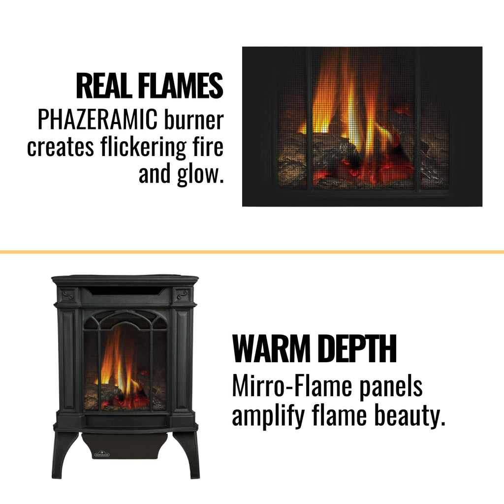 Napoleon Arlington 20 19-Inch Cast Iron Millivolt Ignition Majolica Brown Natural Gas Stove [GDS20NNSB] (SAK43798) – SAKSBY W