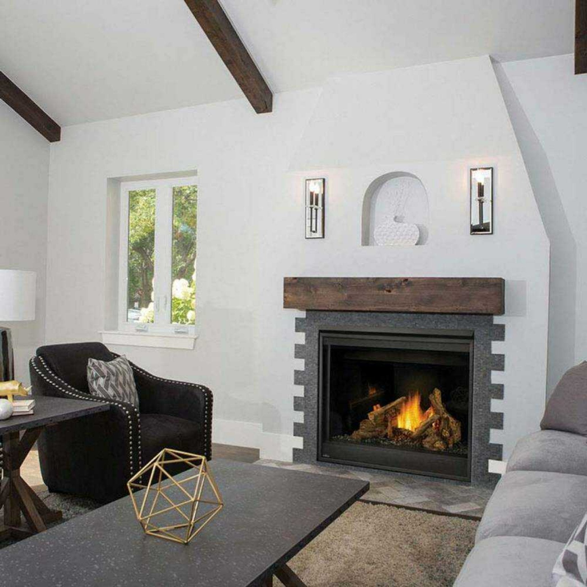 Napoleon Ascent 46-Inch Direct Vent Millivolt Ignition Natural Gas Fireplace With Back-Up Control System [B46NTR] (SAK62184) 