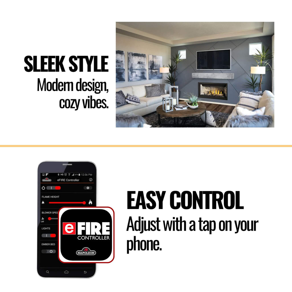 Napoleon Ascent Linear Premium Direct Vent Natural Gas Fireplace Battery Back-Up Control [BLP42/46/56NTE] (SAK52964) – SAKSBY