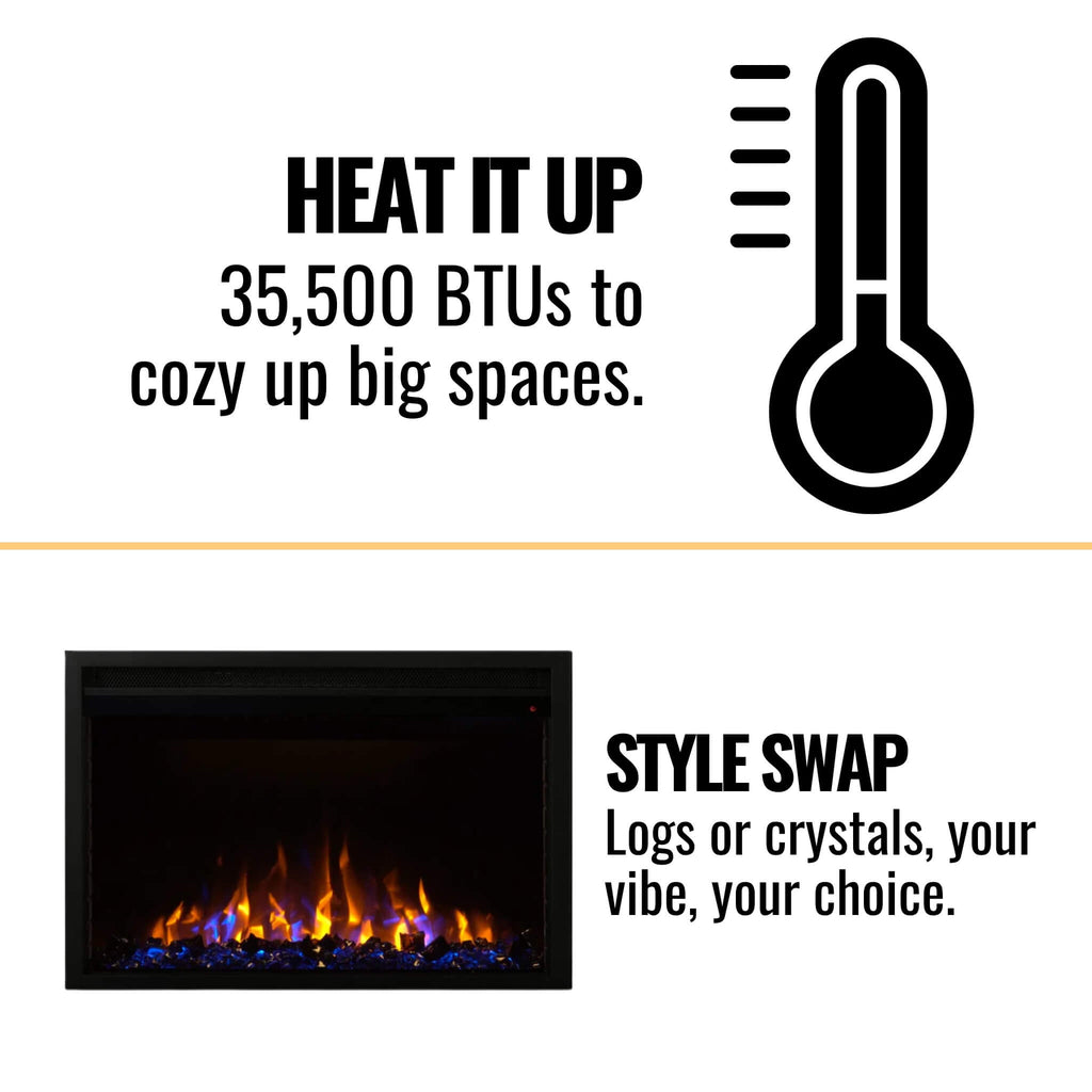 Napoleon Cineview Self-Trimming Electric Fireplace Insert, 30" [NEFB30H] (SAK31022) – SAKSBY WHOLESALE, view 8