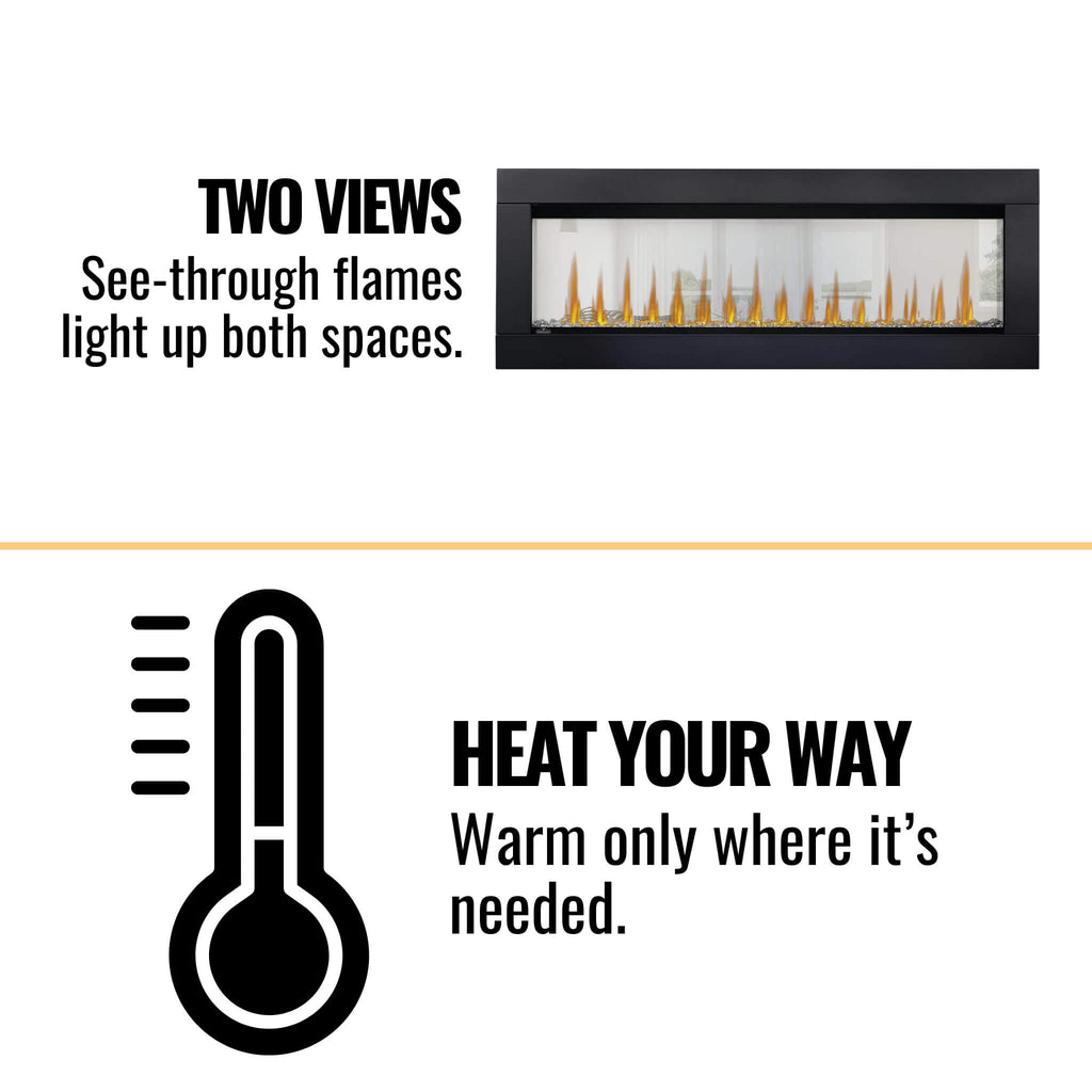Napoleon Clearion Elite See-Through True Zone Heating Built-In Electric Fireplace [NEFBD50/60HE] (SAK47105) – SAKSBY WHOLESAL