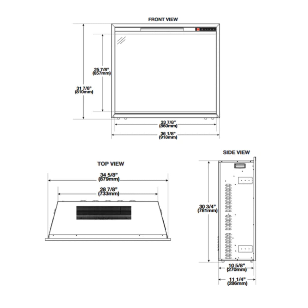 Napoleon Element Self-Trimming Built-In Electric Fireplace [NEFB36/42H-BS-1] (SAK58173) – SAKSBY WHOLESALE, view 11