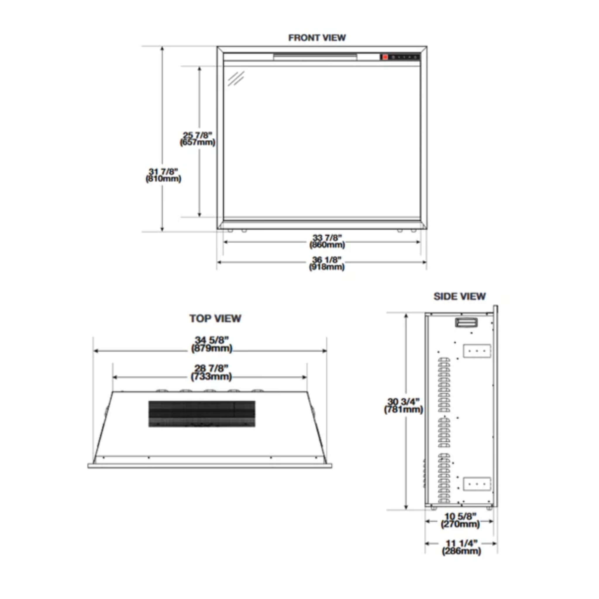 Napoleon Element Self-Trimming Built-In Electric Fireplace [NEFB36/42H-BS-1] (SAK58173) – SAKSBY WHOLESALE, view 11