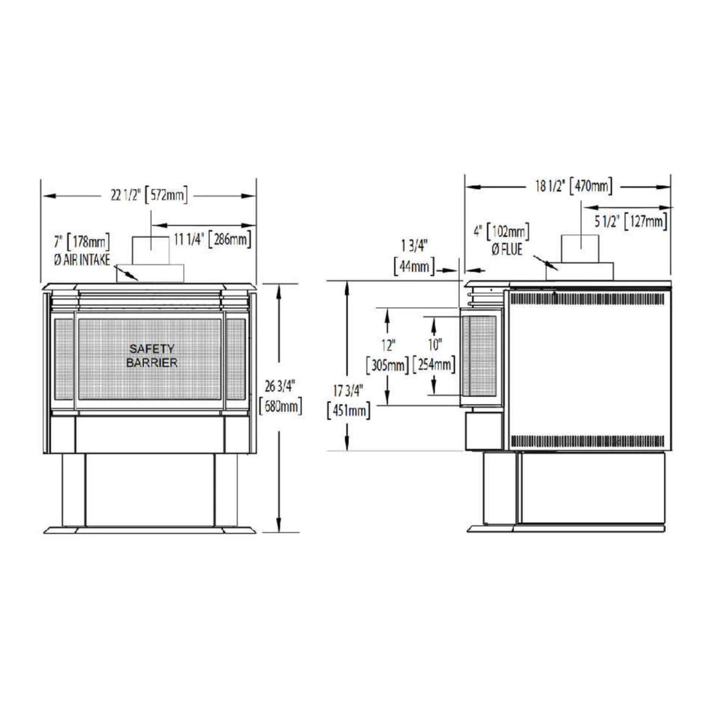 Napoleon Haliburton 50 22-Inch Direct Vent Millivolt Ignition Compact Natural Gas Stove [GDS28-1NSB] (SAK81523) – SAKSBY WHOL