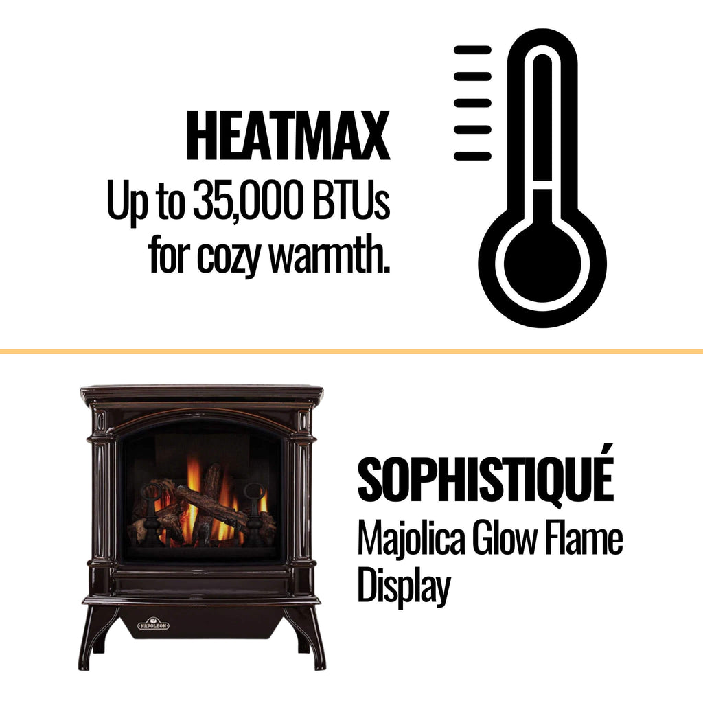 Napoleon Knightsbridge 60 Majolica Brown 27-Inch Natural Gas Stove With Flame And Heat Adjustment [GDS60-1NNSB] (SAK14738) – 