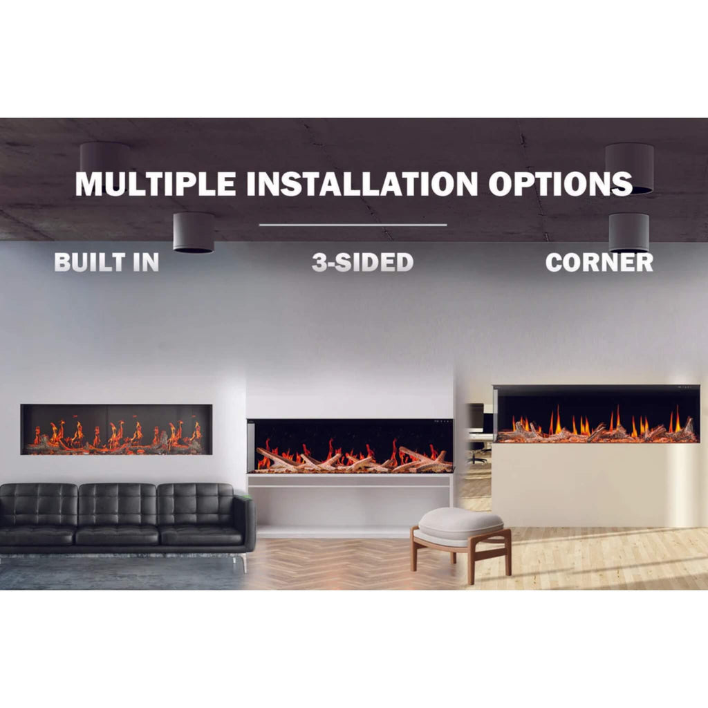 Napoleon Luminex 65-Inch LCD Built-In Electric Fireplace With Remote Control [NEFL65LCD-3SV] (SAK83665) – SAKSBY WHOLESALE, v