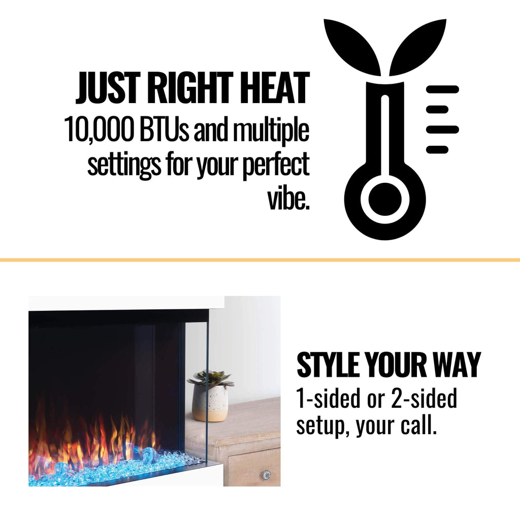 Napoleon Trivista 3 Sided Built-In Electric Linear Fireplace [NEFB50H/60H-3SV] (SAK32567) – SAKSBY WHOLESALE, view 8