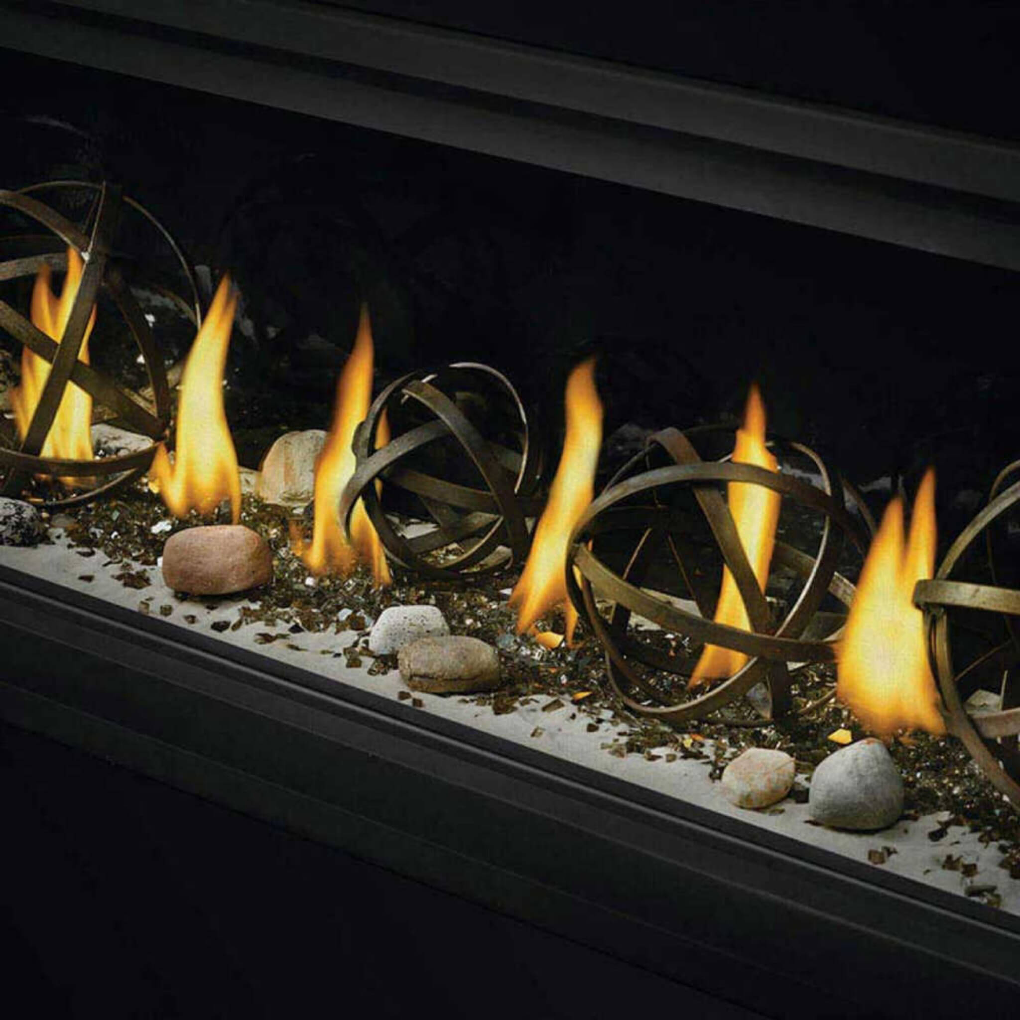 Napoleon Vector 50 Single-Sided 65-Inch Direct Vent Electronic Natural Gas Fireplace With Night Light System [LV50N-2] (SAK29