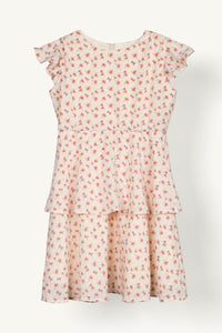 Narjis Floral Dress - Jasmine Pink (Girls) Clothing Veiled 