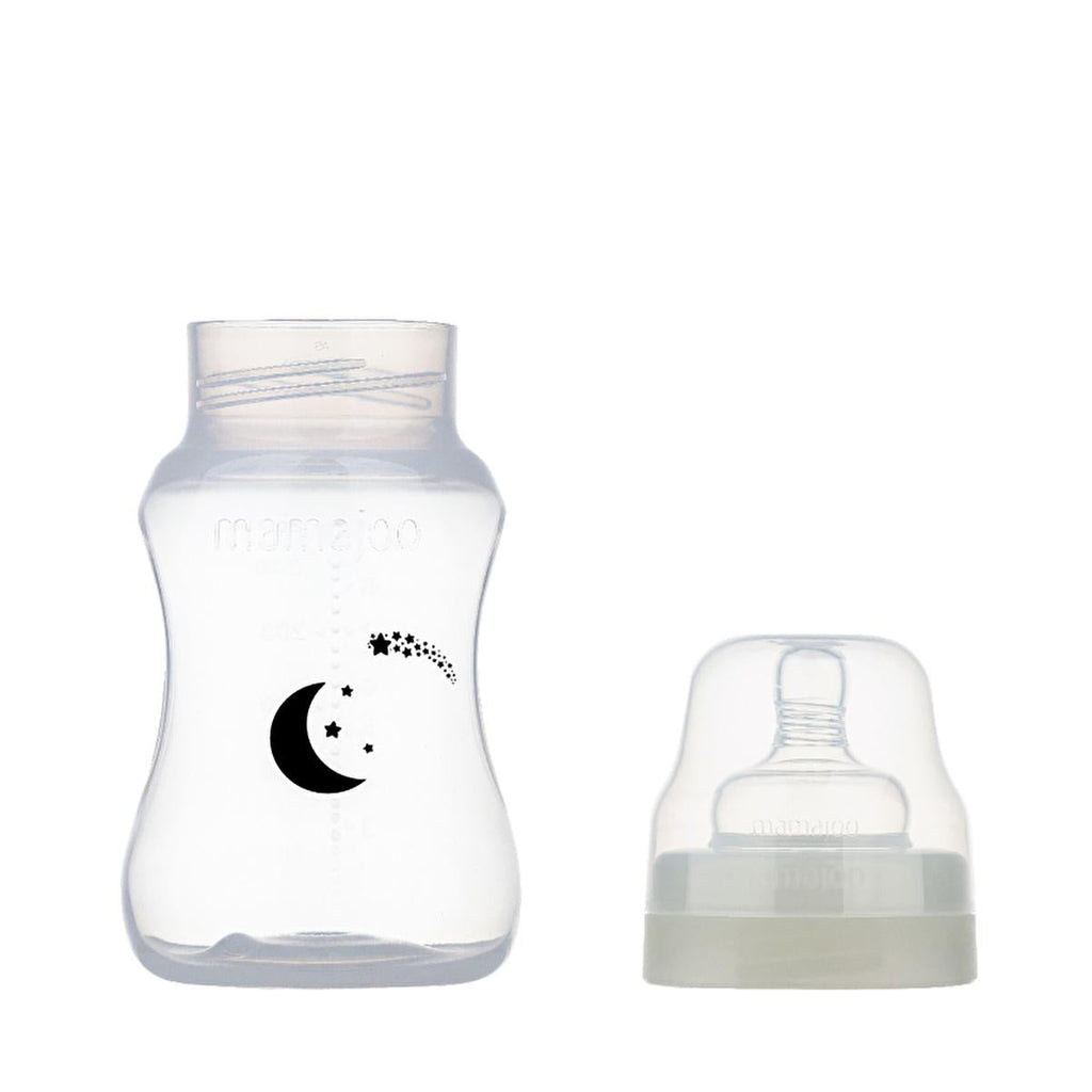 Mamajoo Night & Day Baby Bottle 270ml: Anti-Colic, BPA-Free, Glow-in-the-Dark - Perfect Infant Feeding for Colic Relief and Easy Nighttime Use