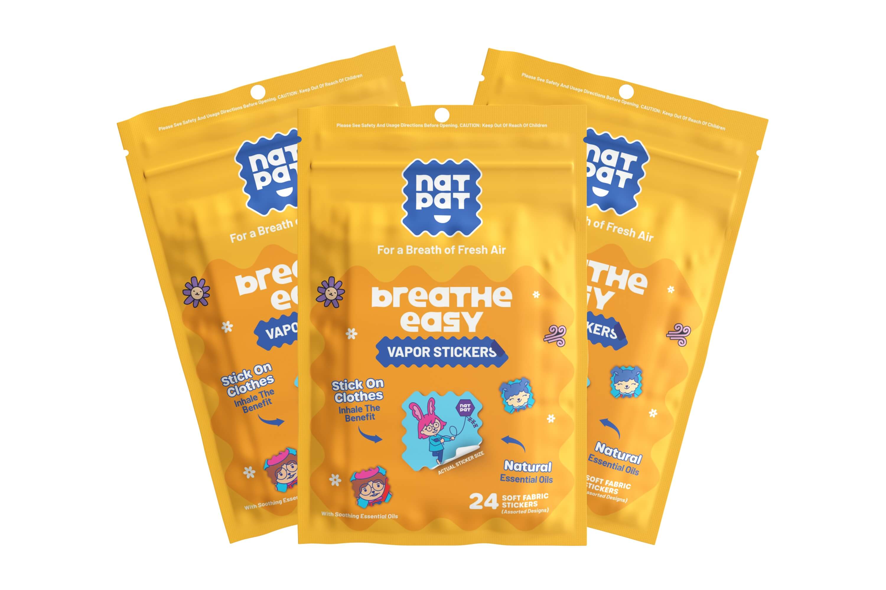 StuffyPatch - Breath Easy Stickers