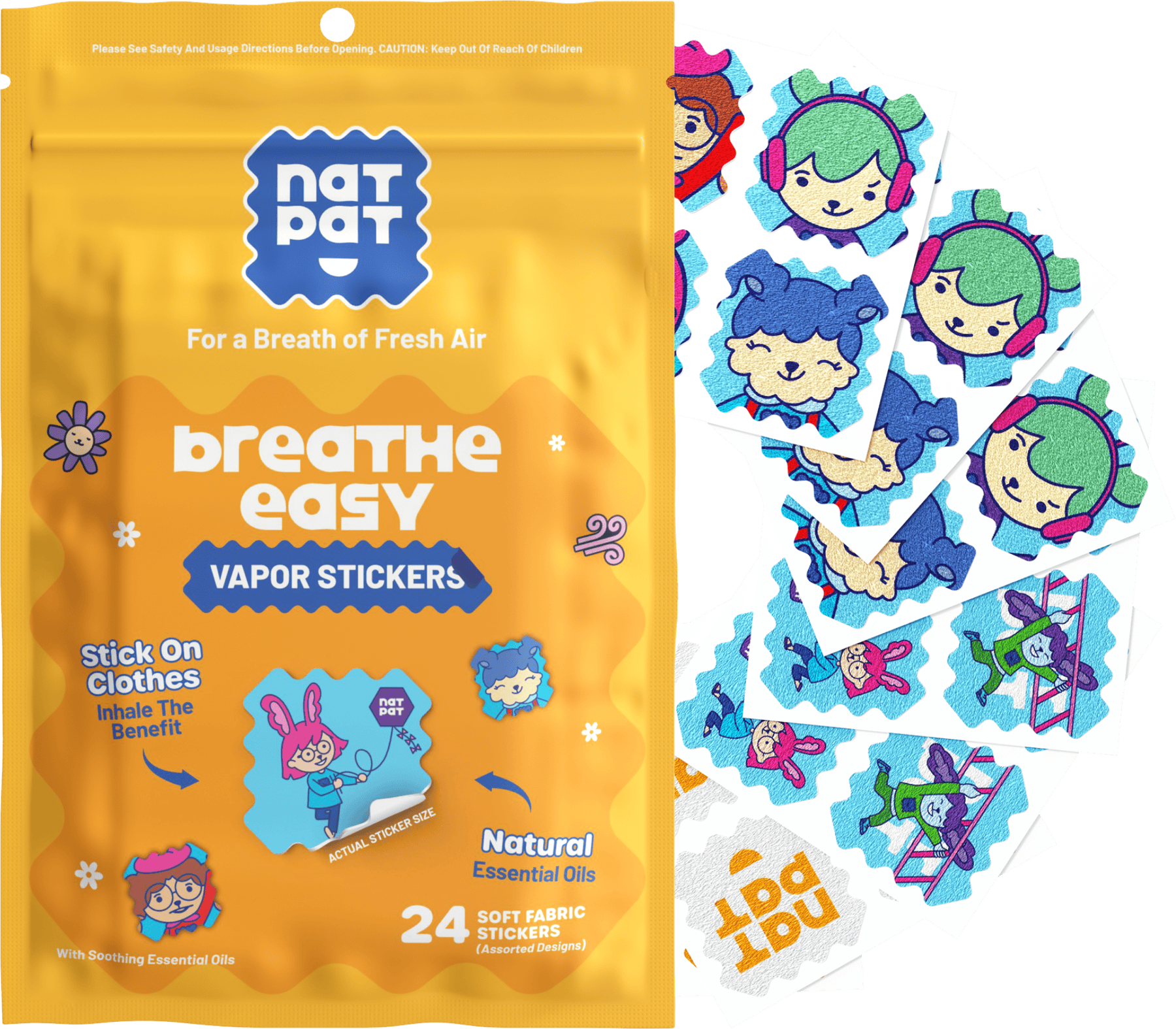 StuffyPatch - Breath Easy Stickers