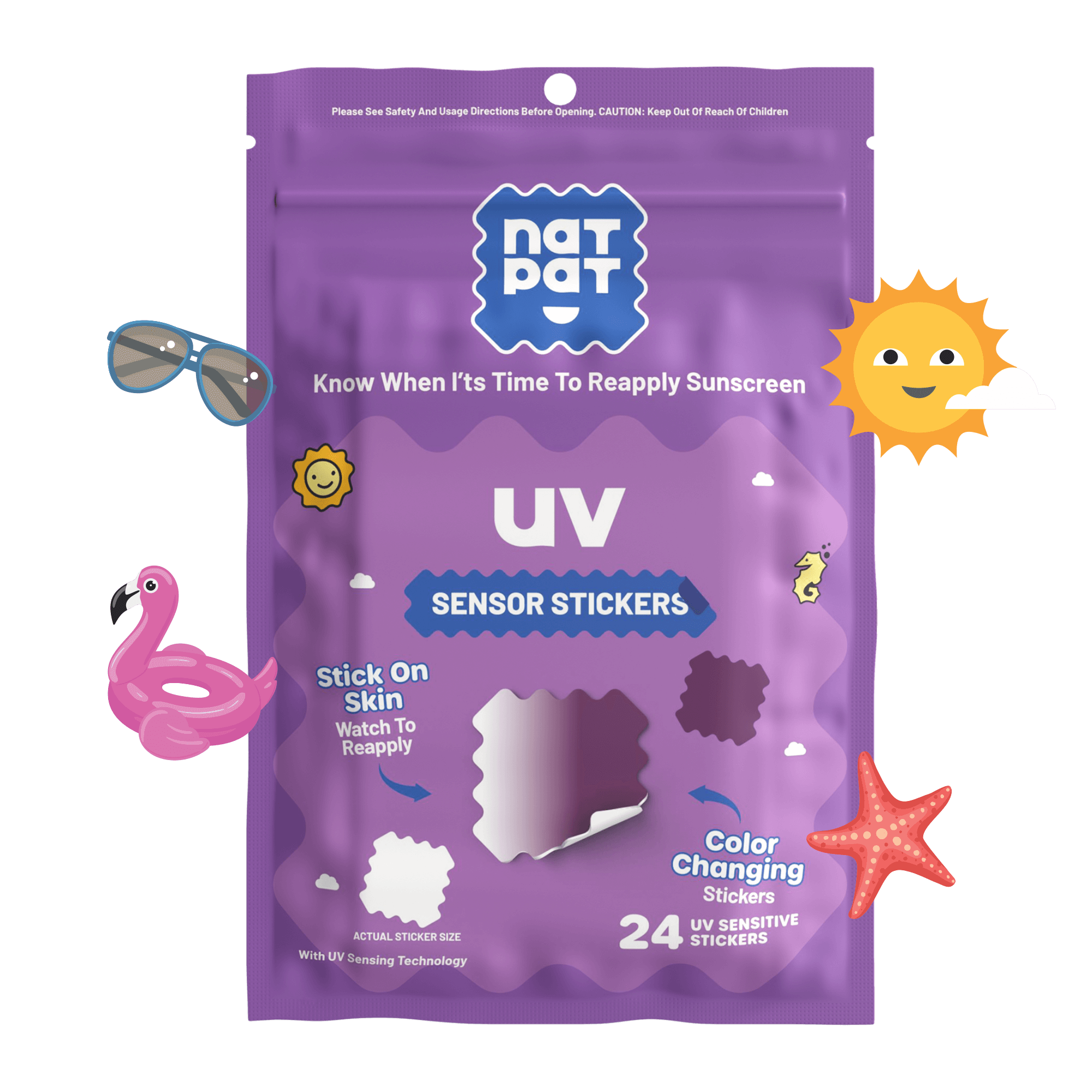 SunnyPatch UV-Detecting Stickers