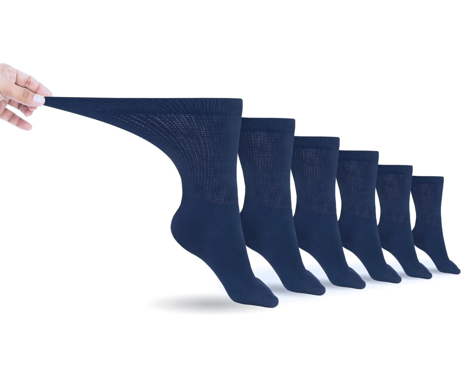 DSC Men's Cotton Diabetic Crew Socks (6 Pair) — color detail
