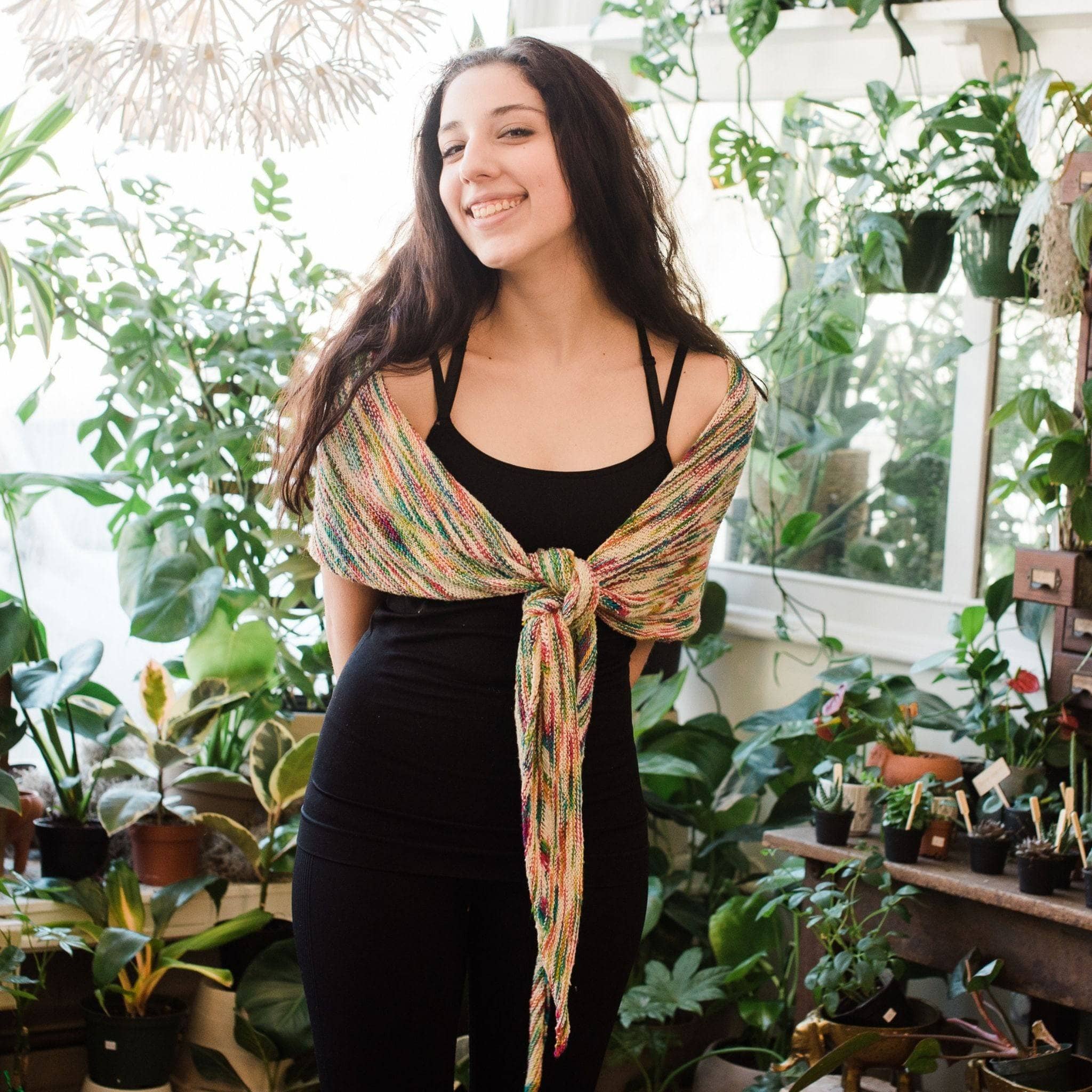 Darn Good Yarn Darn Good Yarn Neon Pop Shawl Knitting Pattern — patterns category context