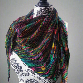Darn Good Yarn Neon Pop Shawl Knitting Pattern