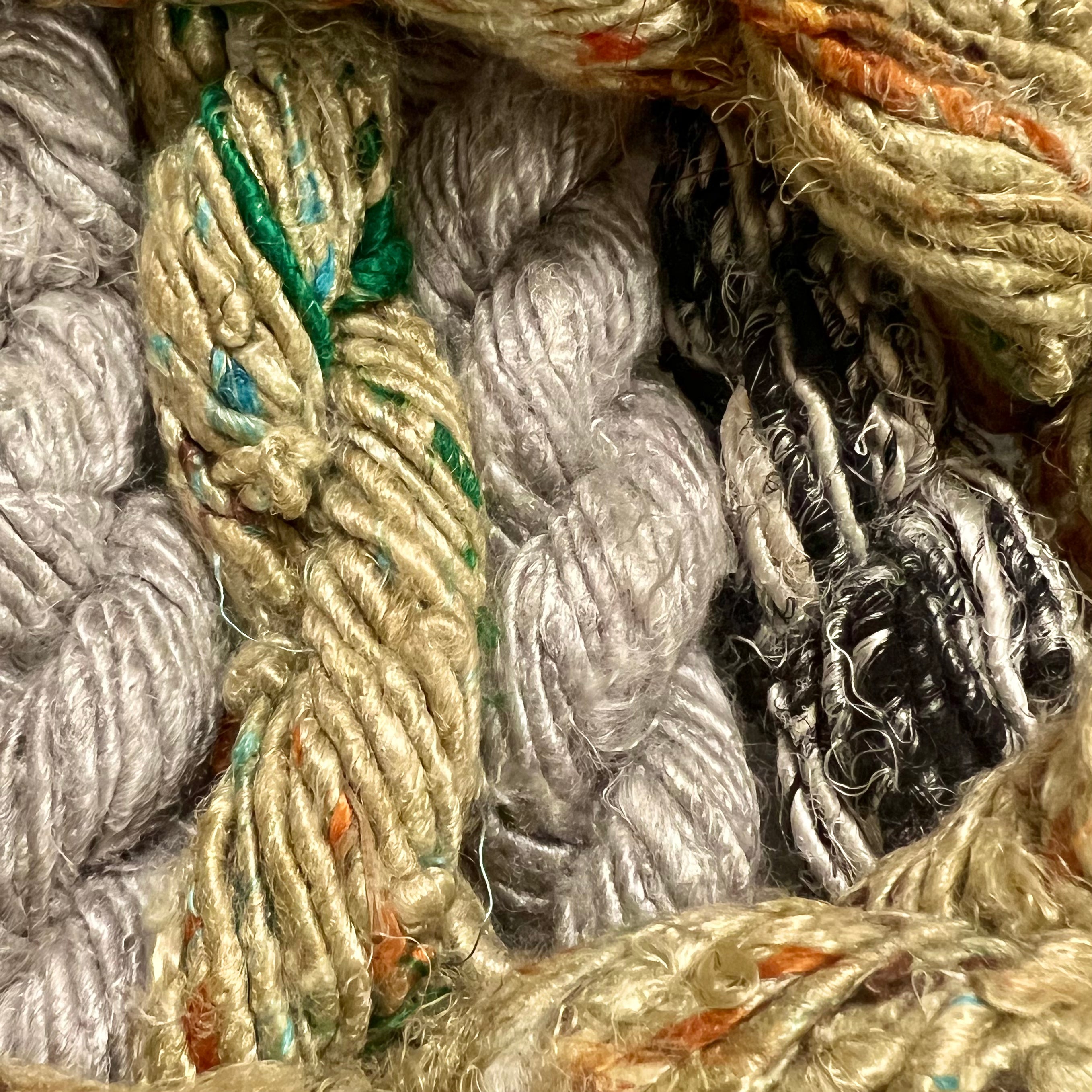 Darn Good Yarn Darn Good Yarn Mystery Hank of Banana Fiber Yarn — construction detail