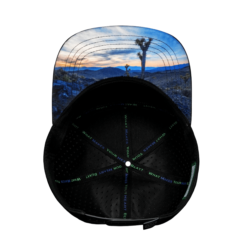Nevada Hat - Flat Bill - Black / White / Navy - Laser Mesh