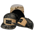 The Heartbeat Brand Nevada Flat Bill Hat — Cork Tan Camo — main product shot