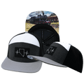 The Heartbeat Brand Nevada Flat Bill Hat — Gray / Charcoal / White / Black — main product shot