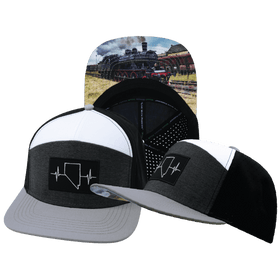 Nevada Flat Bill Hat — Gray / Charcoal / White / Black