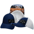 The Heartbeat Brand Nevada Low Profile Hat — Navy / White — main product shot