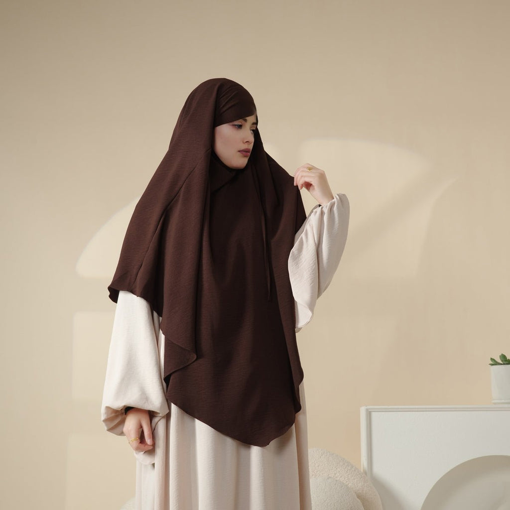 Mariam's Collection New Crepe 1-Layer Khimar | Soft Crepe Material Khimar (MK009) — main product shot