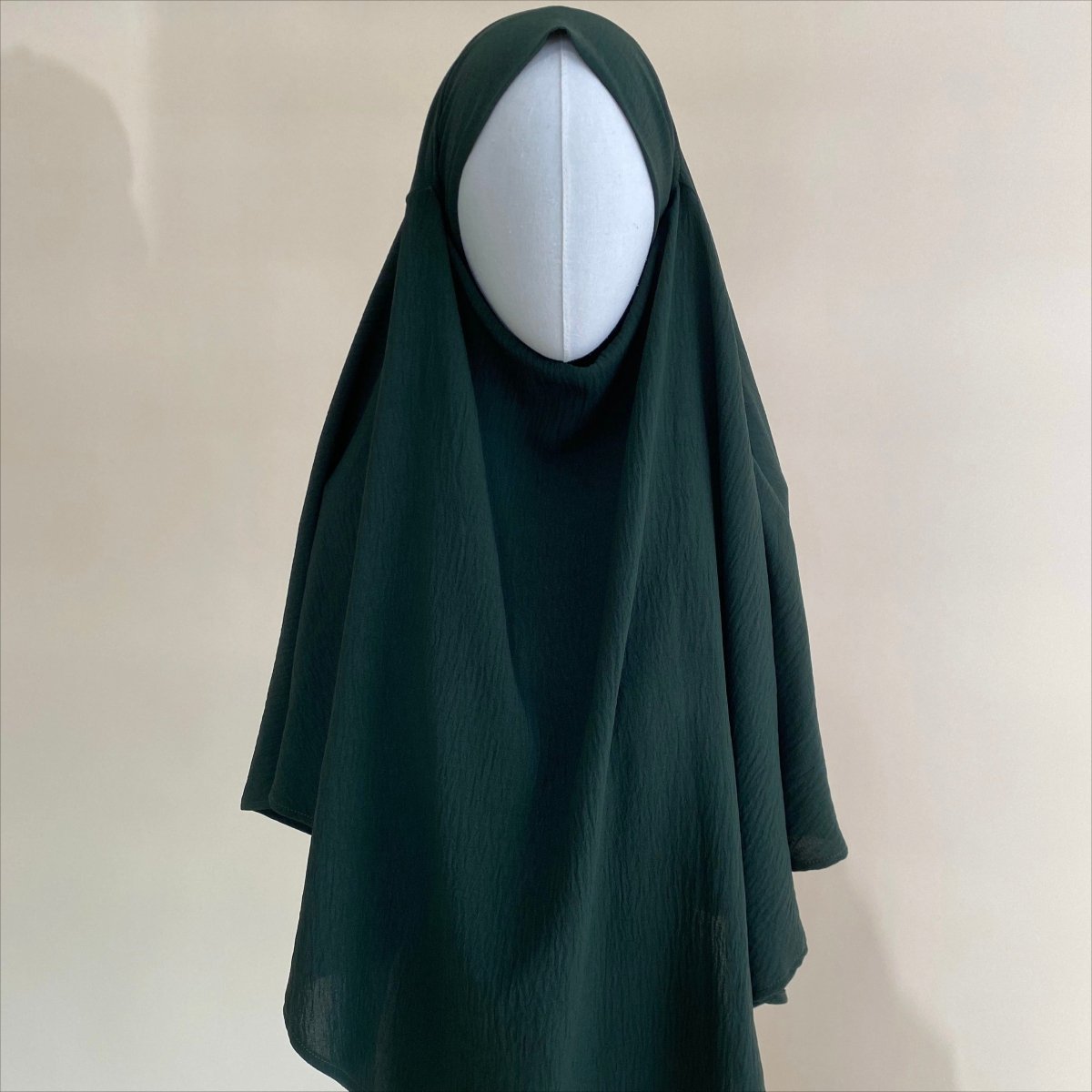Mariam's Collection New Crepe 1-Layer Khimar | Soft Crepe Material Khimar (MK009) — in-use photo