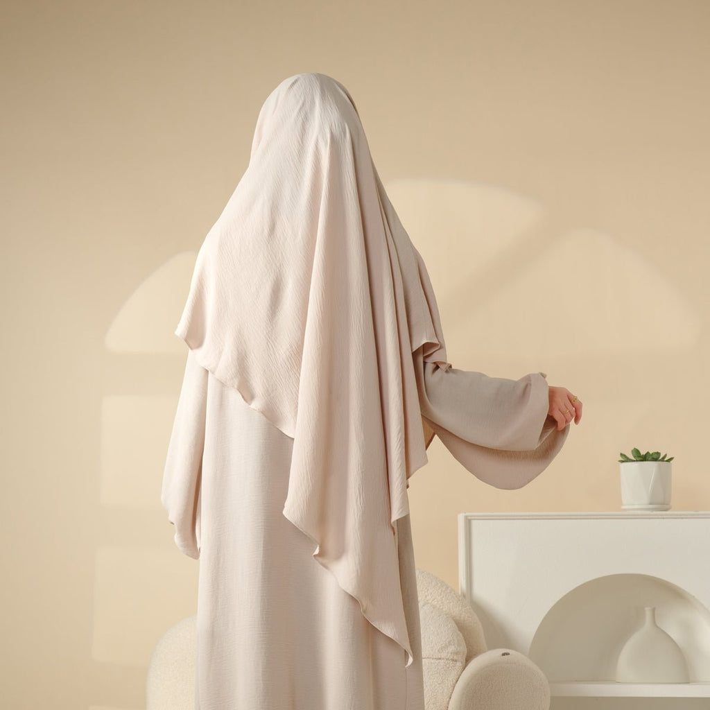 Mariam's Collection New Crepe 1-Layer Khimar | Soft Crepe Material Khimar (MK009) — detail shot 6