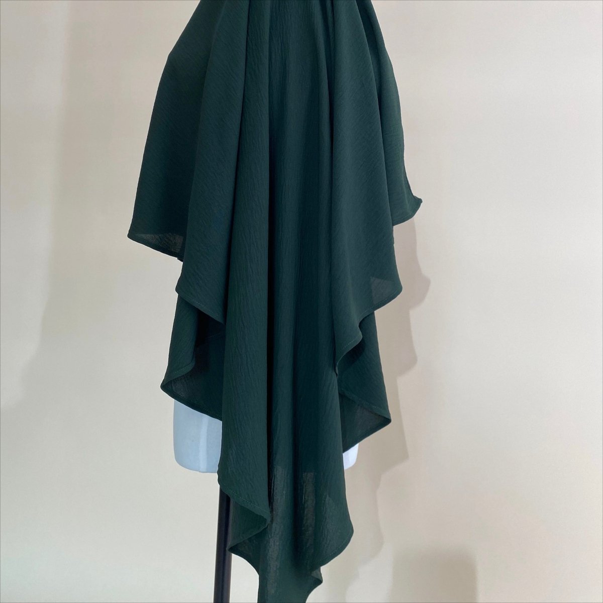 Mariam's Collection New Crepe 1-Layer Khimar | Soft Crepe Material Khimar (MK009) — size reference