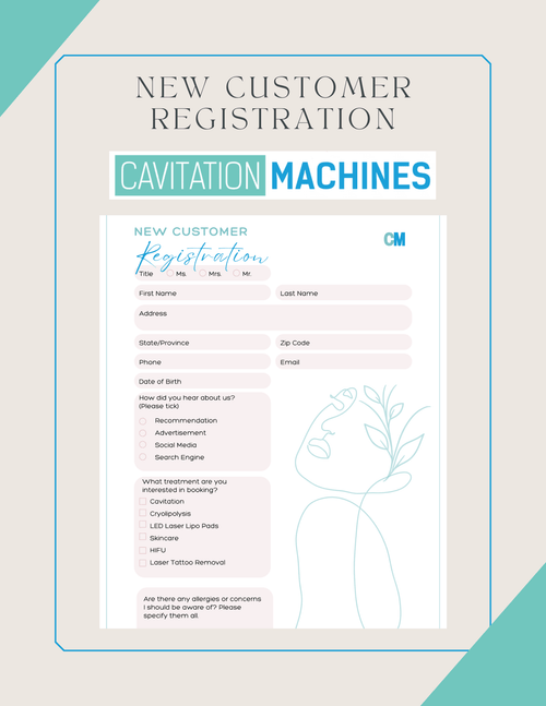 Shape Tactics New Customer Registration Form – Cavitation Machines