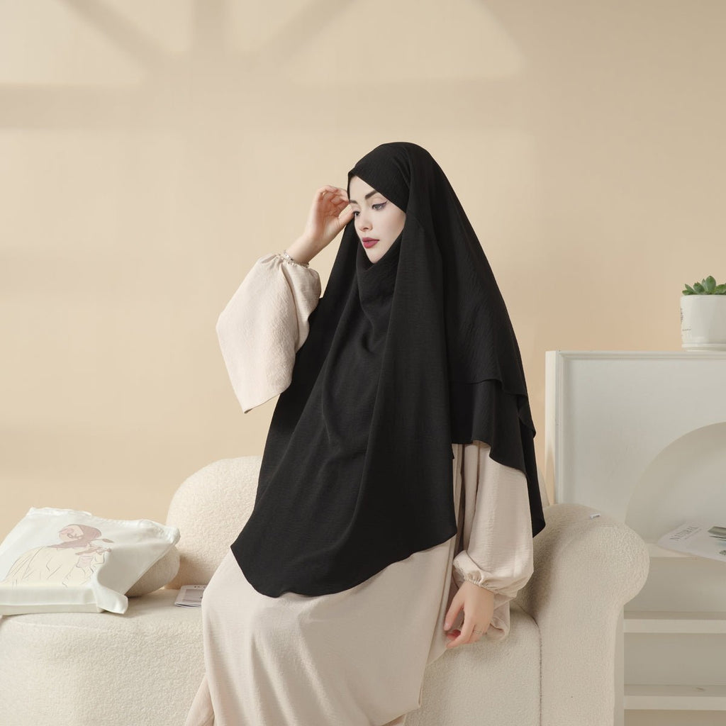 Mariam's Collection New Two-Layer Crepe Khimar (MK010) — packaging