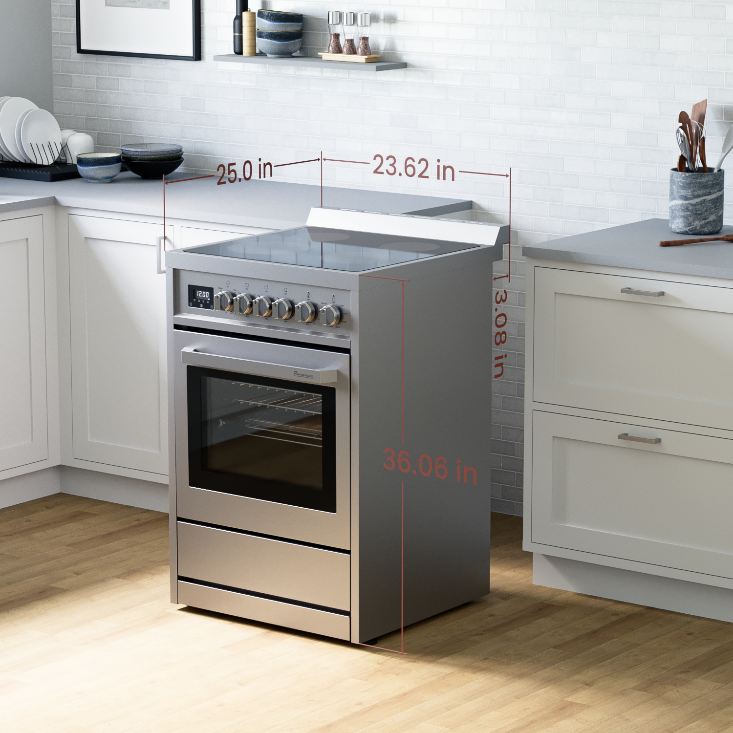 Rangaire 24" Electric Range AirFry Convection Oven Freestanding Stainless Steel RRE241TS – Rangaire Appliances, view 4