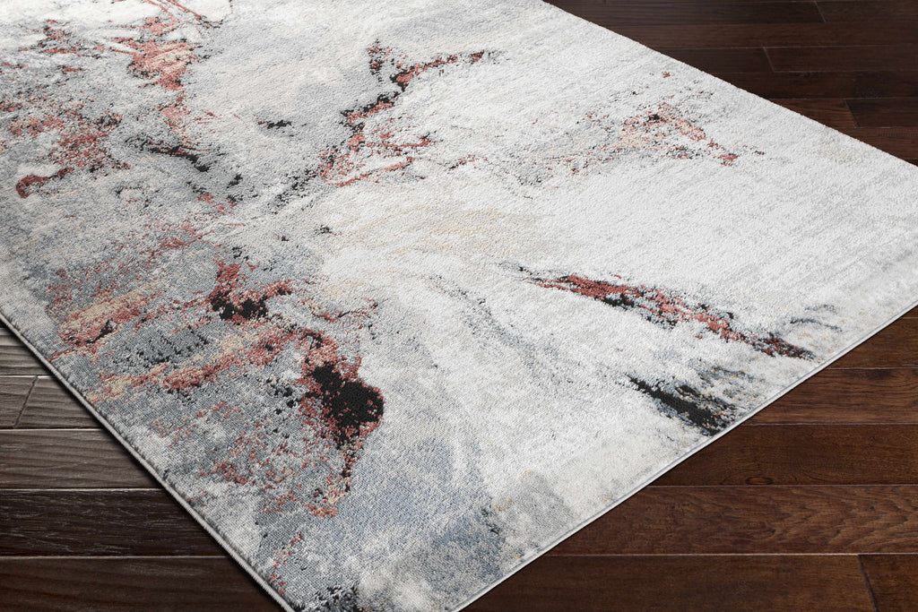 Kirkland Silver-Red Marble Rug – Boutique Rugs, view 7
