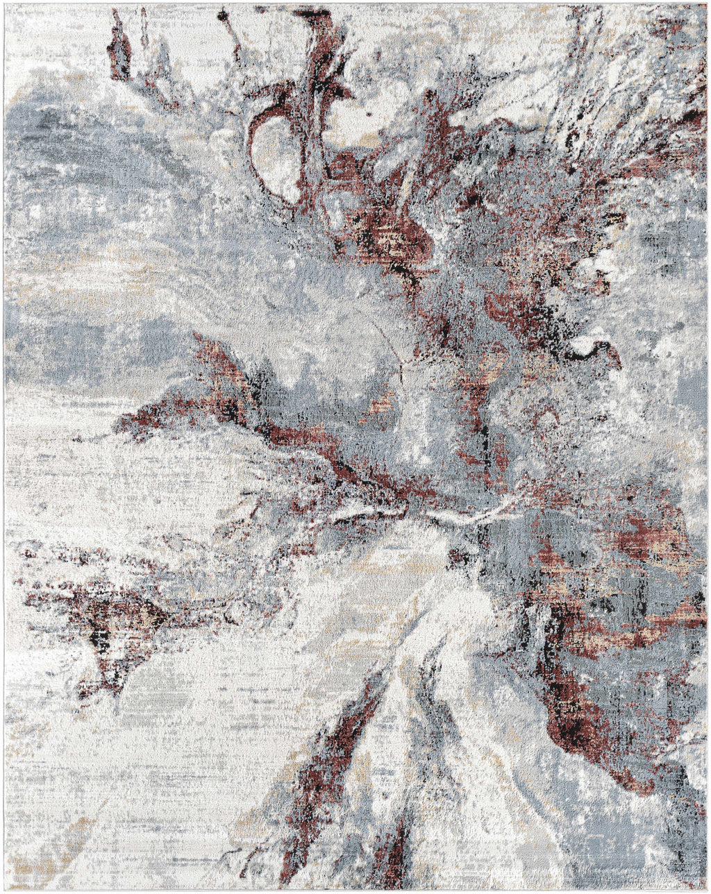 Kirkland Silver-Red Marble Rug – Boutique Rugs