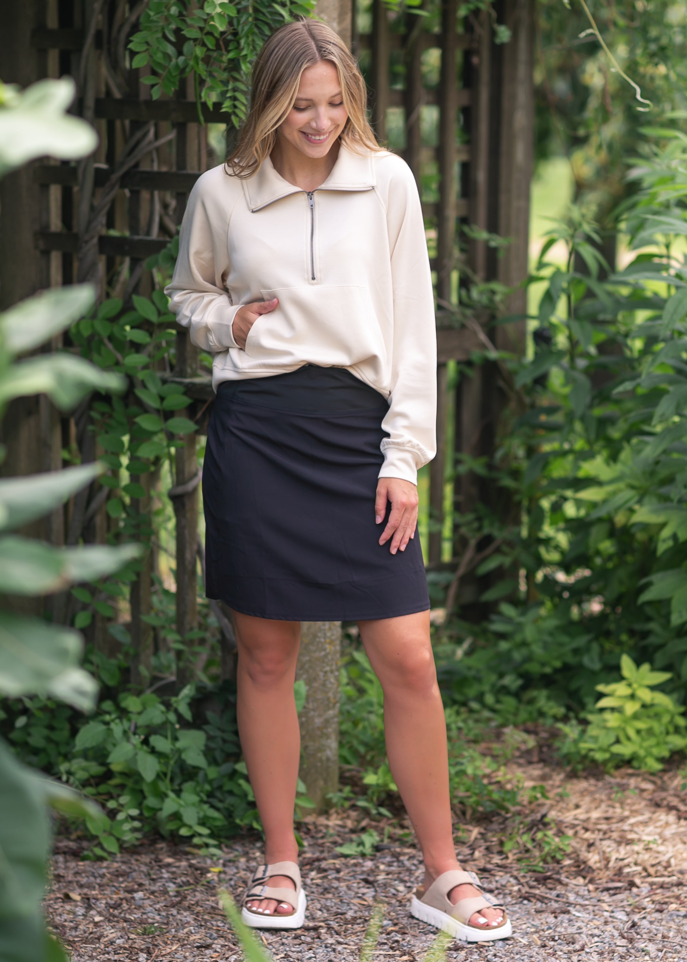 Inherit Co. Nia High Rise Skort — comparison shot