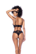 Night Butterfly Bralette Panty Plus Size Lingerie Set