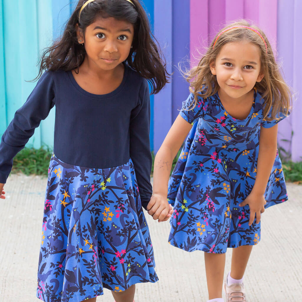Princess Awesome & Boy Wonder "Who Glows There" Night Creatures Super Twirler Dress with Pockets — construction detail