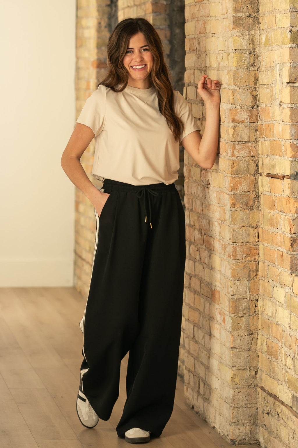 Inherit Co. Nina Wide Leg Track Pants — back view