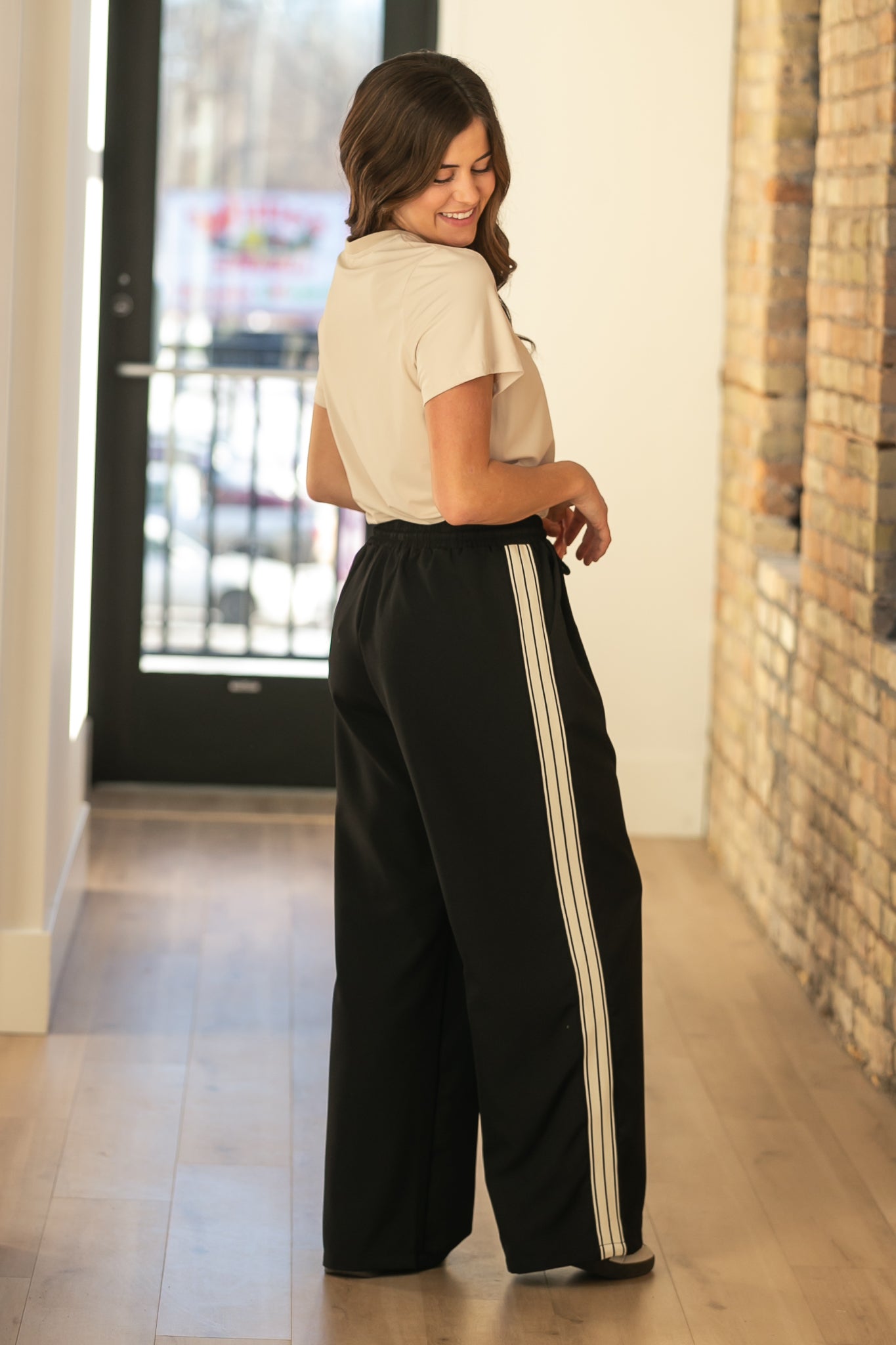 Inherit Co. Nina Wide Leg Track Pants — comparison shot